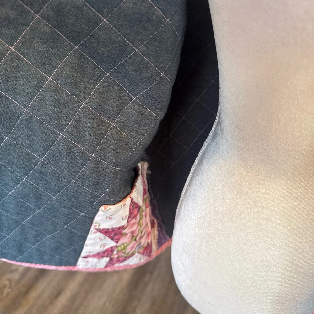 Pink and Purple Quilted Floral Jacket M/L - Picture 7 of 8